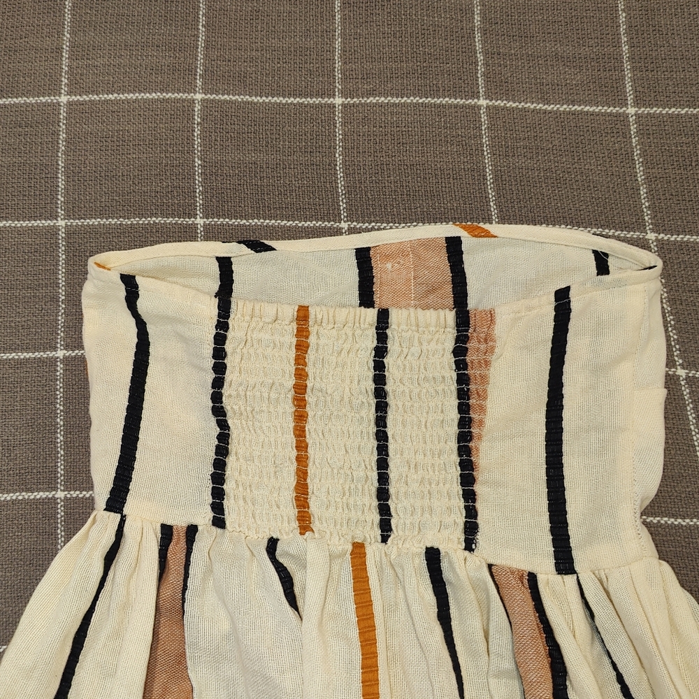 ASOS Bandeau Midi Sun Dress Coconut Buttons - Picture 11 of 11